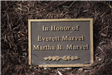 Plaque in Honor of Everett Marvel and Martha B. Marvel