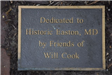 Plaque Dedicated to Historic Easton, Maryland by the Friends of Will Cook