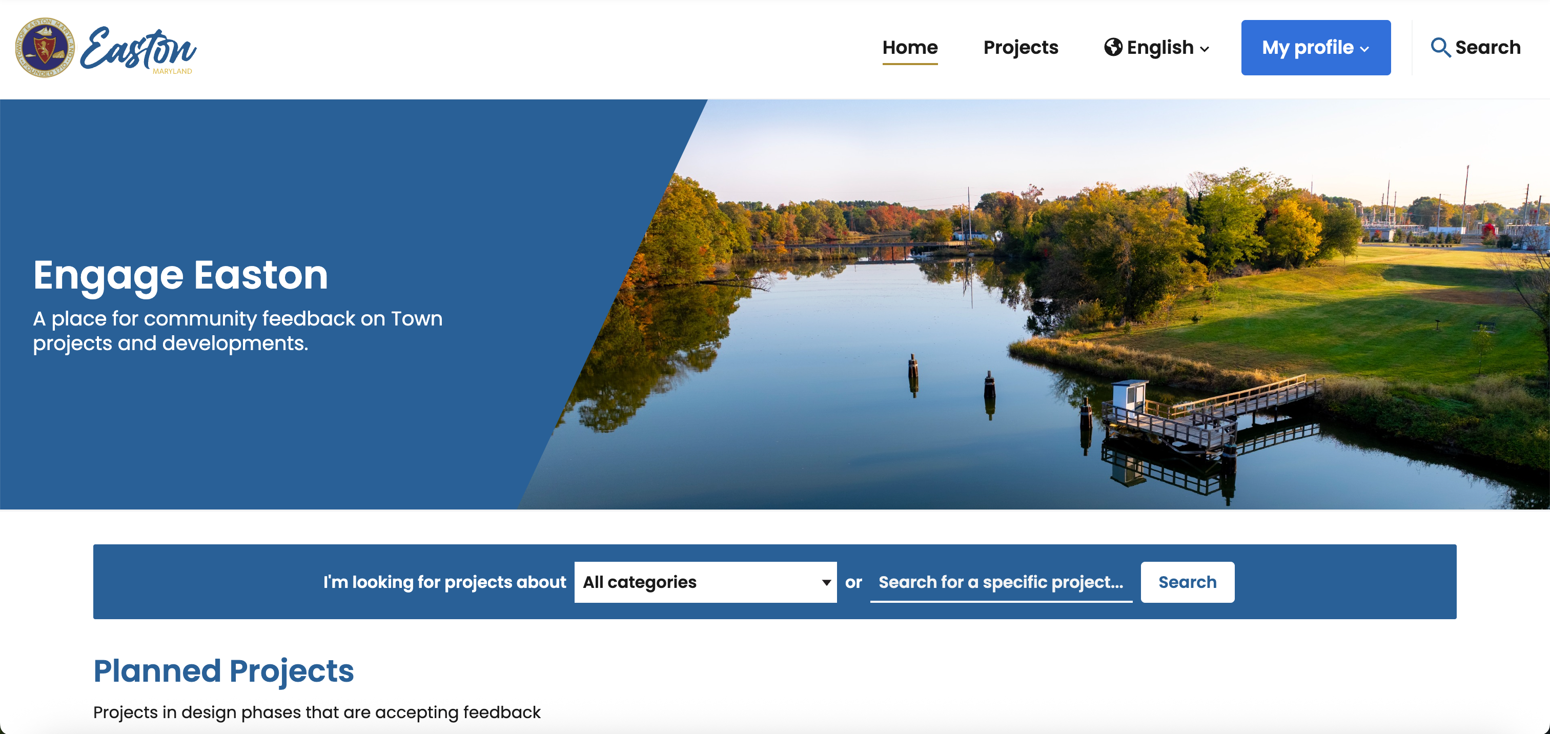 Engage Easton Homepage
